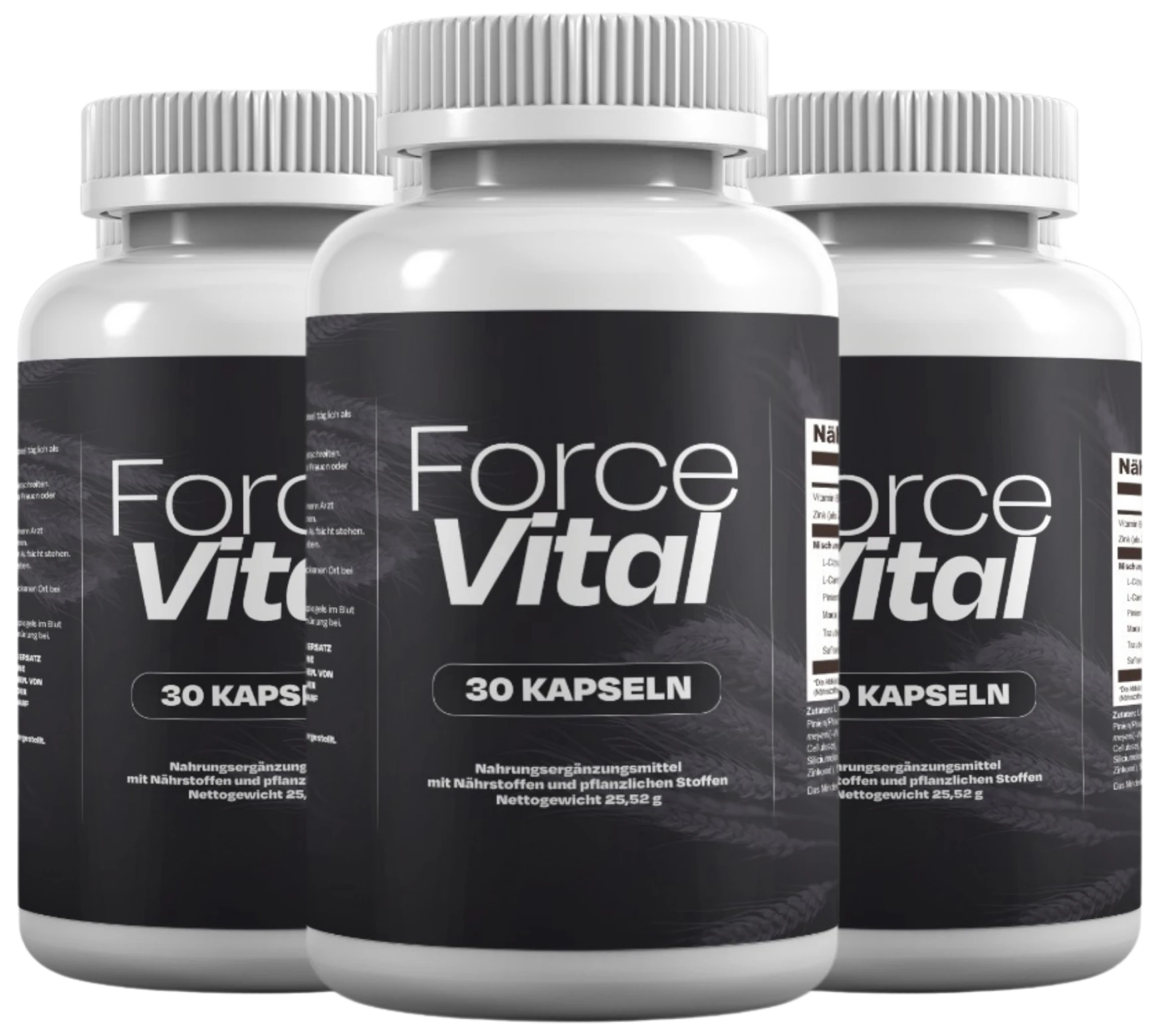 ForceVital Flaschen Nahaufnahme